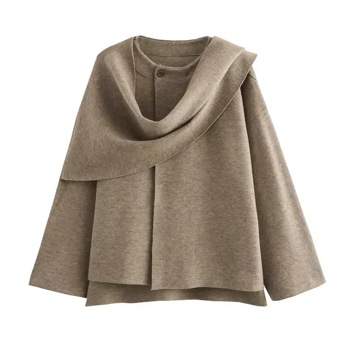 MUJER peluche manteaux d'hiver pour femmes écharpe asymétrique Demi-saison veste pour femmes Parkas