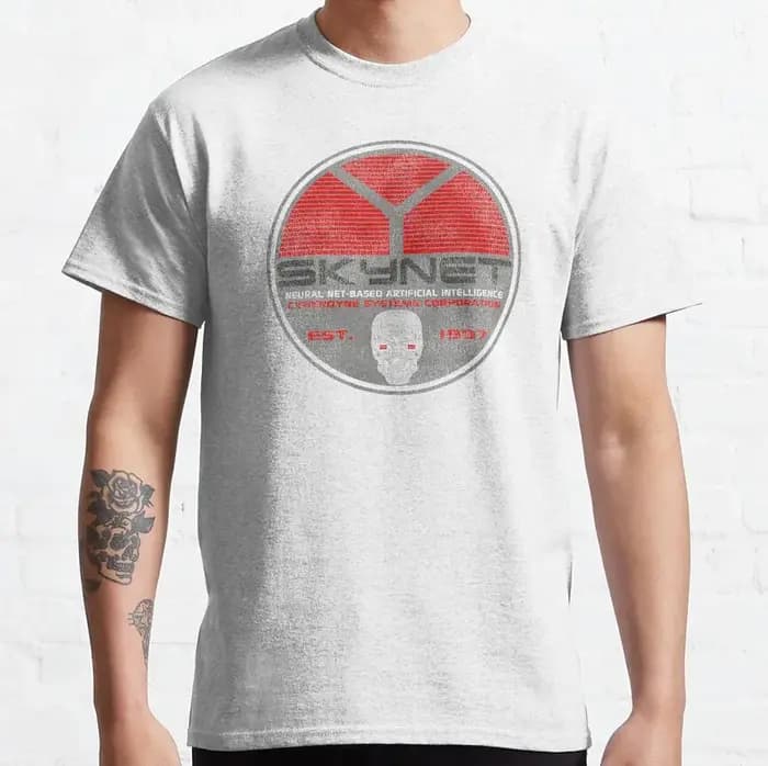 Vintage Cyberdyne Systems Skynet ovale porté Terminator graphique t-shirts 100% coton grande taille t-shirt adulte toutes tailles S-6XL