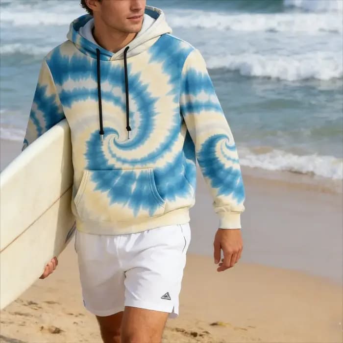 Sweat à capuche Tie Dye pour hommes, avec éclaboussures colorées et graphiques d'oeil, pull Streetwear pour soirée de concert, fête Rave et urbain