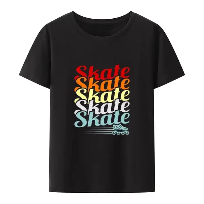 Classique Skate Sports de plein air décontracté impression t-shirt populaire nouveauté respirant cré