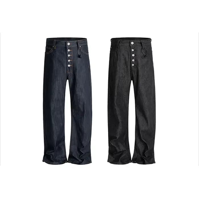 Jean Original coupe botte Vintage pour hommes pantalon en Denim Baggy droit ample Ropa Hombre