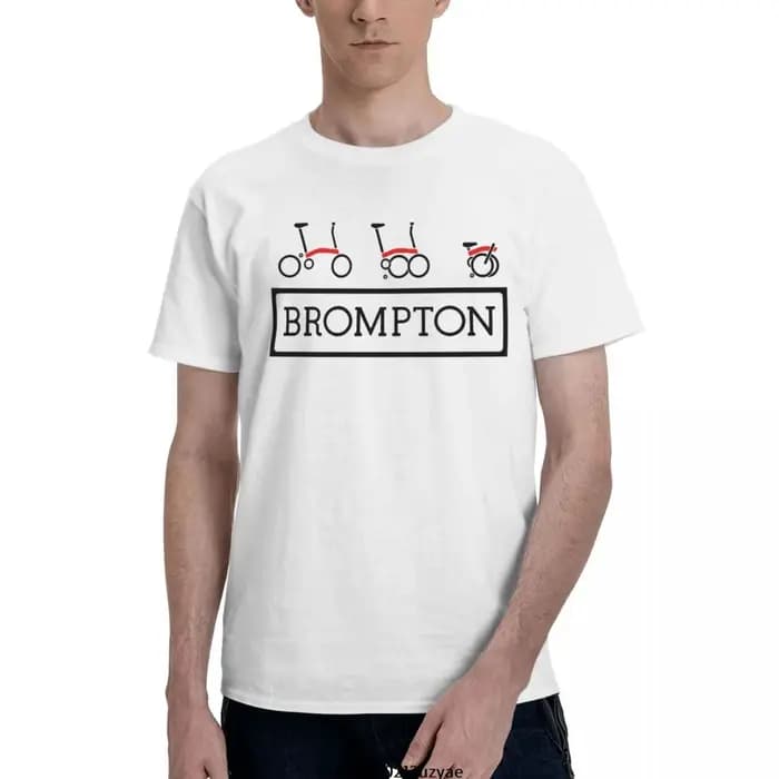 Brompton Bike T-shirt pour hommes, T-shirt à la mode en coton, hauts à manches courtes