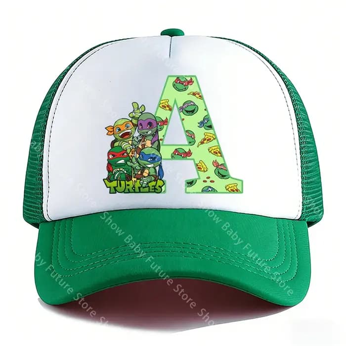 Casquettes de baseball Ninja Turtles pour adultes et garçons, avec lettres et nom, chapeau en maille