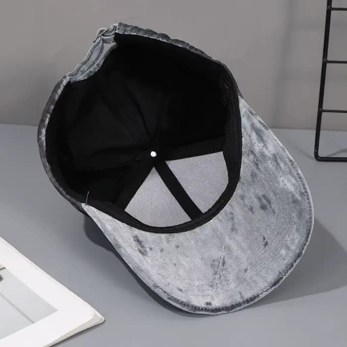 Casquette de baseball en velours automne-hiver-chapeau décontracté à bord incurvé unisexe