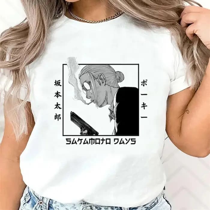 Sakamoto Days t-shirt femme Punk à la mode Vintage années 80