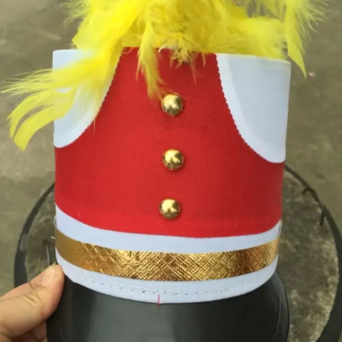 Chapeaux de commande de garde d'honneur en plumes jaunes