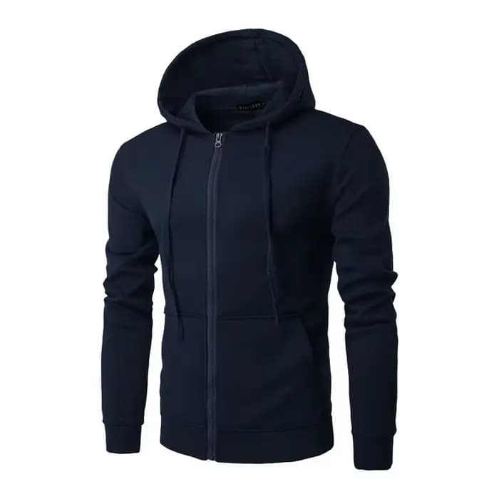Sweat à capuche ample et décontracté en polaire pour hommes, à la mode, avec fermeture éclair, adapt