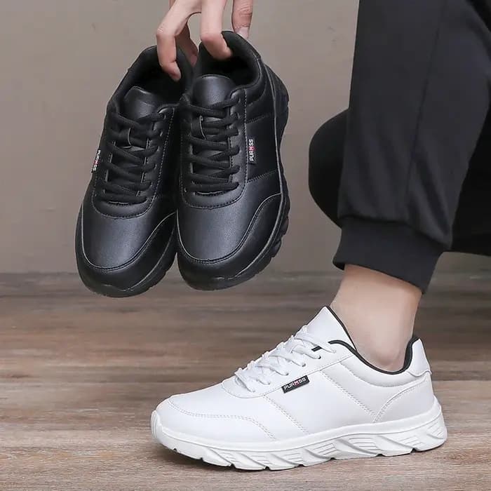 Nouveaux hommes baskets mode cuir PU chaussures décontractées