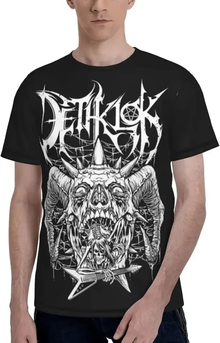 Dethklok-T-shirt à manches courtes et col rond pour homme, à la mode, été