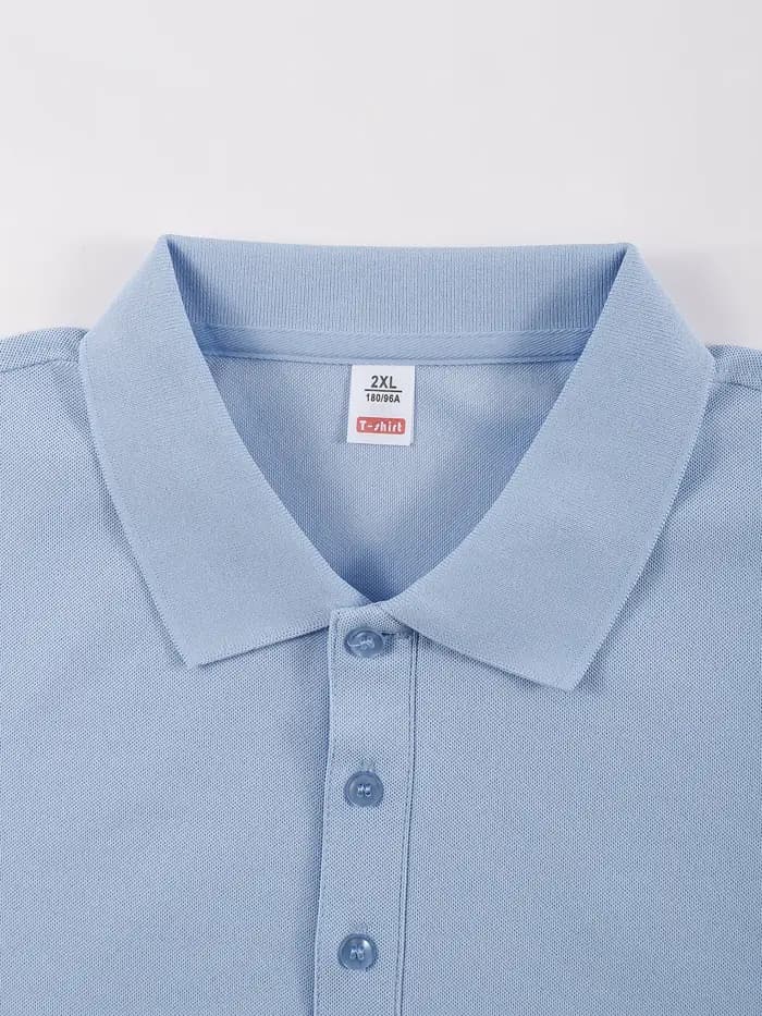 Polo basique à manches longues pour hommes