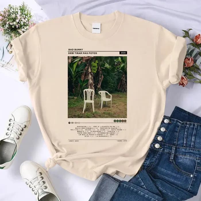 Bad Bunny t-shirt adolescent rétro Pop Culture psychédélique Y2k chemise université coréenne vêtements harajuku hip hop streetwear