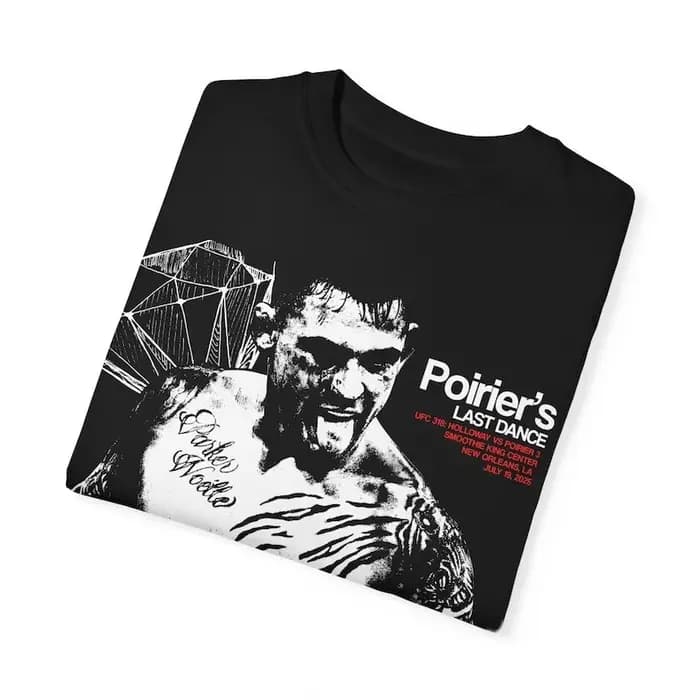 Dustin Poirier rétro imprimé graphique T-shirt à manches courtes pour les Fans de combat vêtements de sport décontractés Style Vintage hommes femmes Streetwear