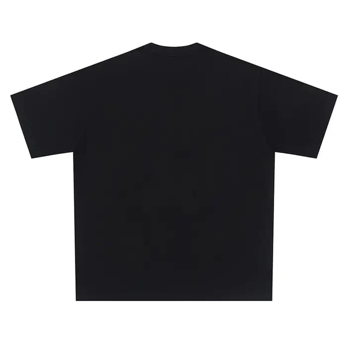 Hommes t-shirt surdimensionné Hip Hop Streetwear graphique à manches courtes coton ample Y2k hauts t-shirts noir mode coréenne vêtements esthétiques