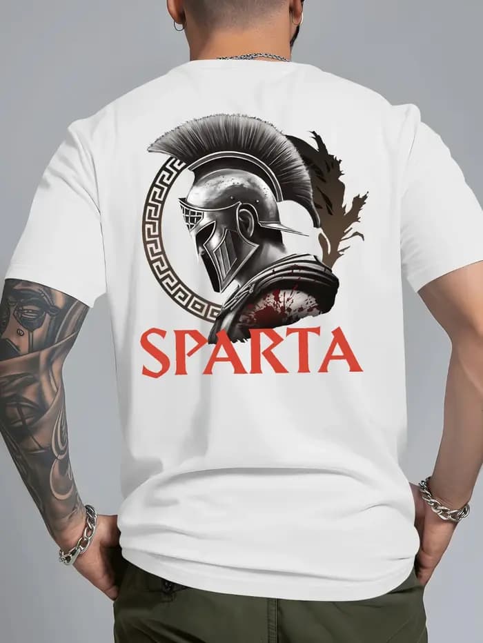 T-shirt de guerrier spartiate pour homme