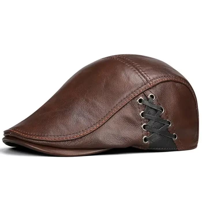 Casquette/béret de baseball en peau de mouton pour hommes – Chapeaux de mode décontractés d'automne et d'hiver pour jeunes âgés matures