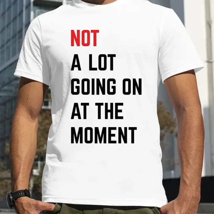 T-shirt homme, streetwear, estival et estival, avec inscription "Going on the Moment" et col rond