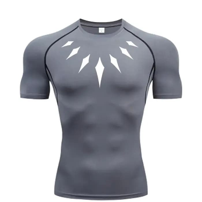 T-shirt de compression pour homme à imprimé anime