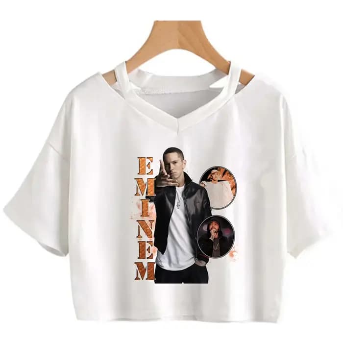 Eminem-Crop Top Esthétique Gothique pour Femme, Streetwear, Vêtements, Fairycore, Cyber, Y2K