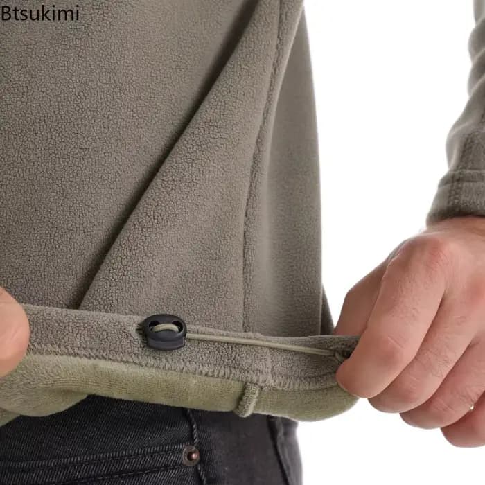 Sweat-shirt à capuche en polaire à manches longues pour homme
