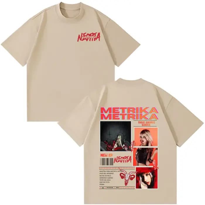 T-shirt imprimé Singer Metrika New Album Tour pour hommes et femmes