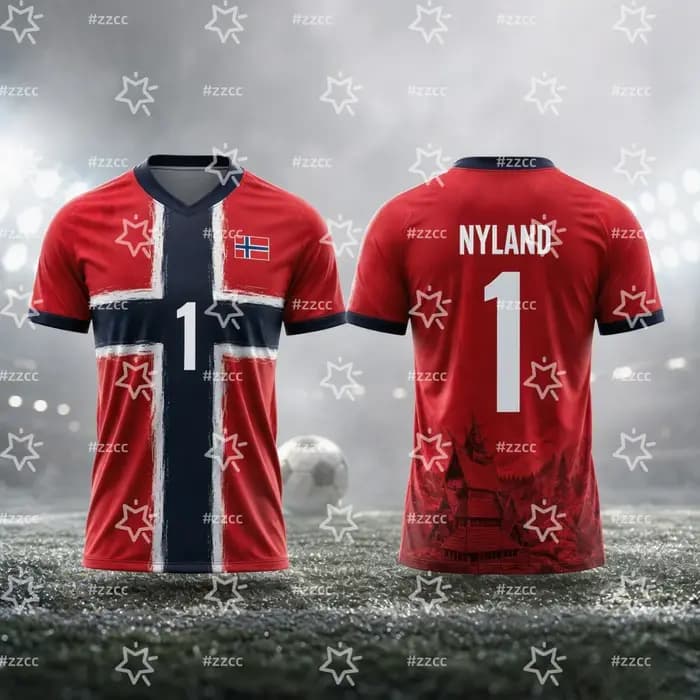 Maillot de football de l'équipe nationale norvégienne 2026 – Tenue de match et d'entraînement – T-shirt sport d'été