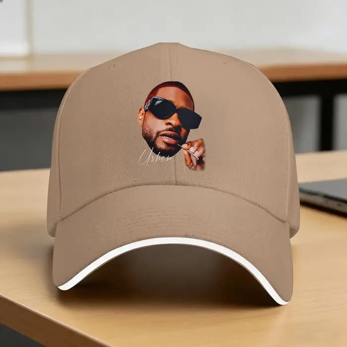 Casquette de baseball décontractée C-Chris Brown et Usher The Rb Tour, casquette de camionneur print