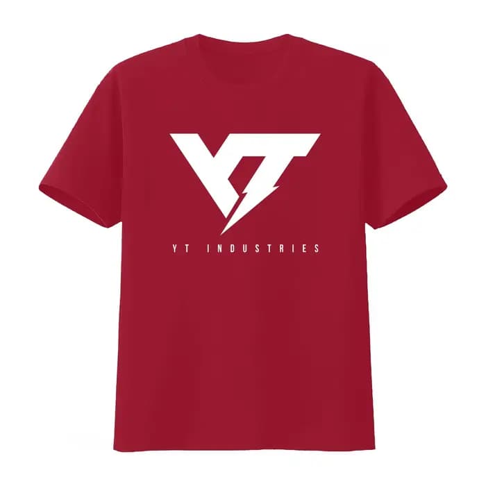 T-shirt imprimé logo Yt Industries pour homme et femme, style streetwear tendance, respirant, collection été 2026