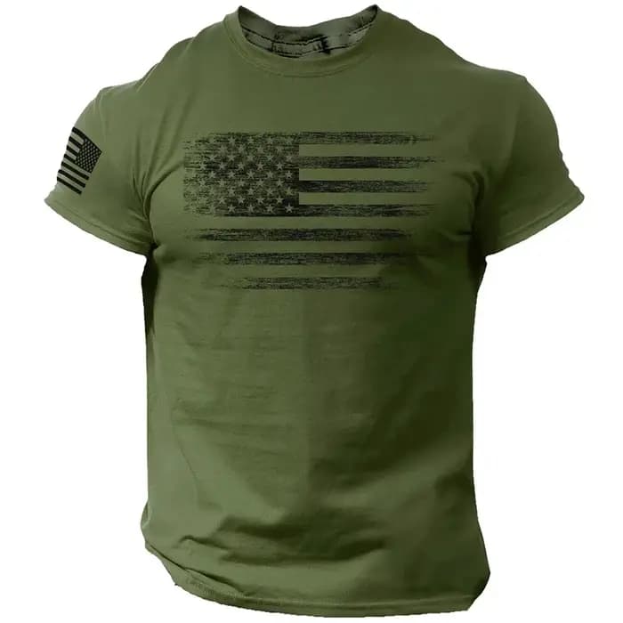 T-shirt à manches courtes imprimé 3D pour hommes