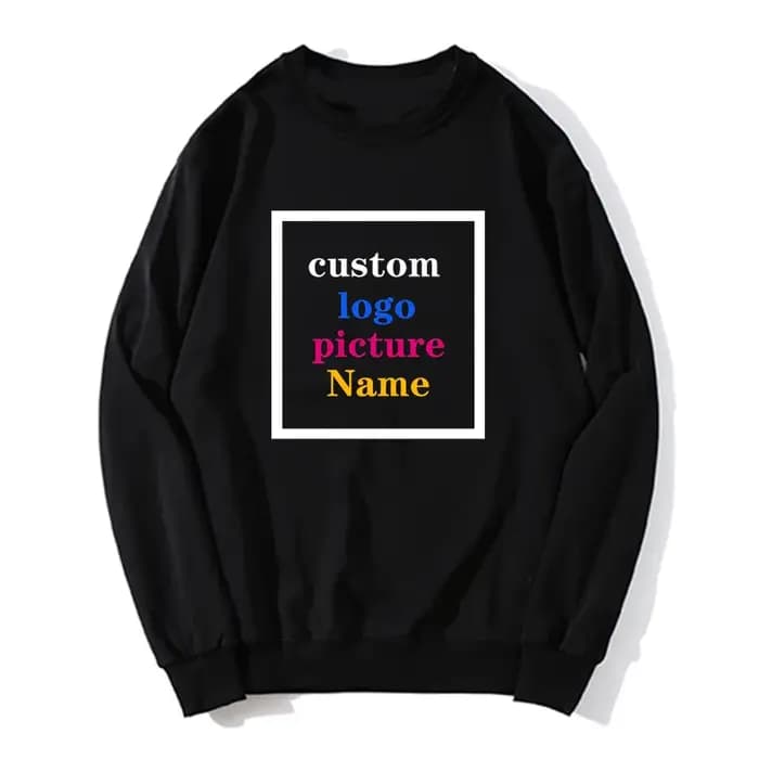 Sweat-shirt à capuche en coton pour hommes, personnalisé avec votre propre Design imprimé, surdimens
