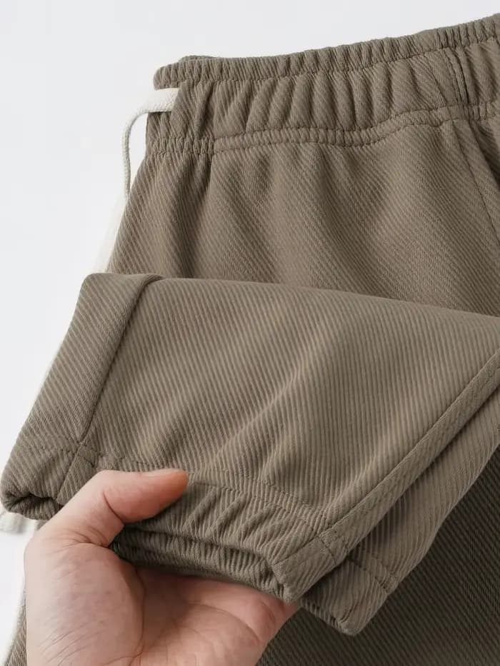 65% coton sergé Baggy décontracté survêtement pantalon hommes 380g Anti-rides vêtements de travail