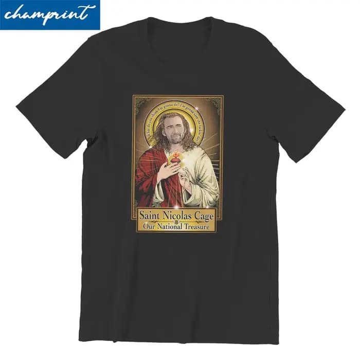 T-shirt à col rond à manches courtes pour hommes, Saint Nicolas Jos, Notre sagesse nationale, Vêtements en coton, Mode, Cadeau d'urgence
