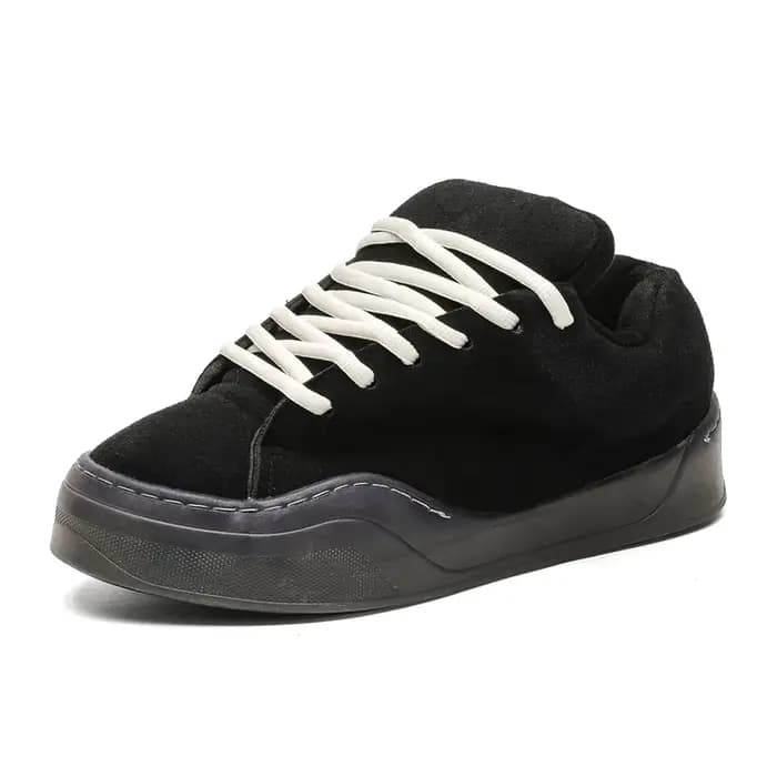 Chaussures de skateboard en cuir suédé pour hommes
