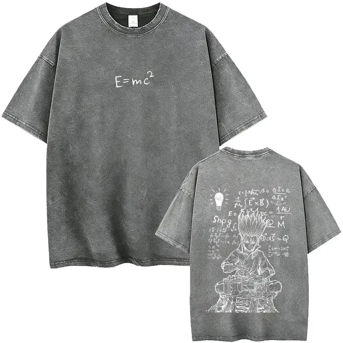 T-shirt Anime Dr. Stone Vintage Lavé Manga Senku Ishigami