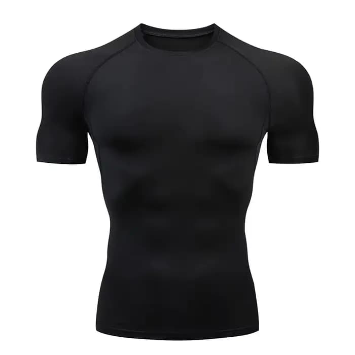Chemises de compression à manches courtes pour hommes, à séchage rapide, pour le fitness, le cyclism