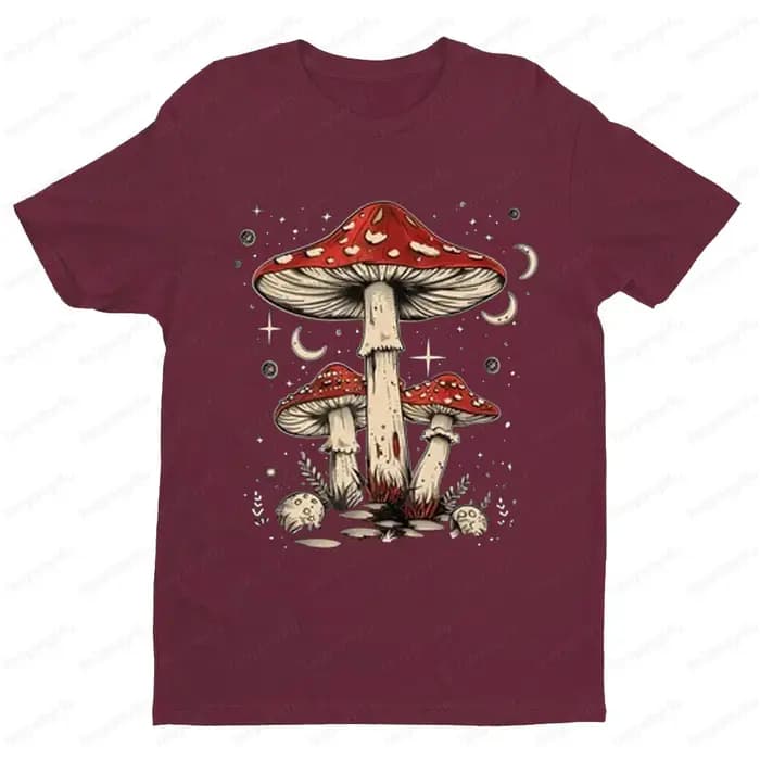 Rétro Hippie champignons T-shirt Nature