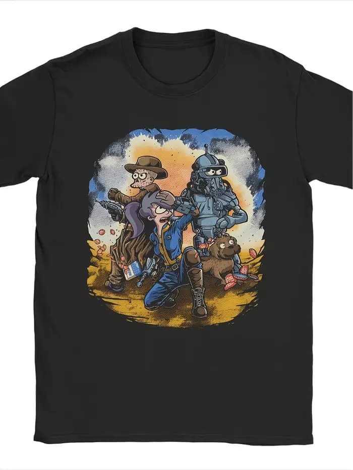 T-shirt graphique pour homme sur le thème du jeu vidéo Fallout