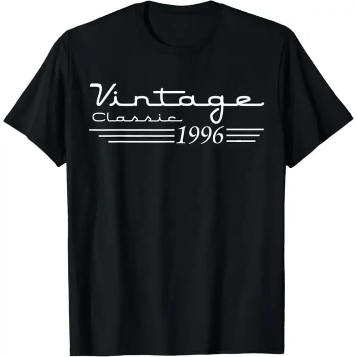 30e anniversaire Vintage né en 1996 30 ans B-day t-shirts hommes Humor Streetwear t-shirt à manches courtes unisexe vêtements amples