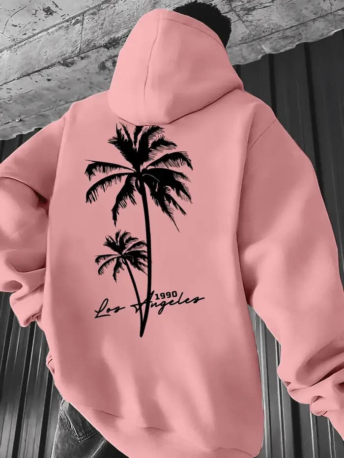 Sweat à capuche tendance pour hommes avec des éléments représentant des cocotiers