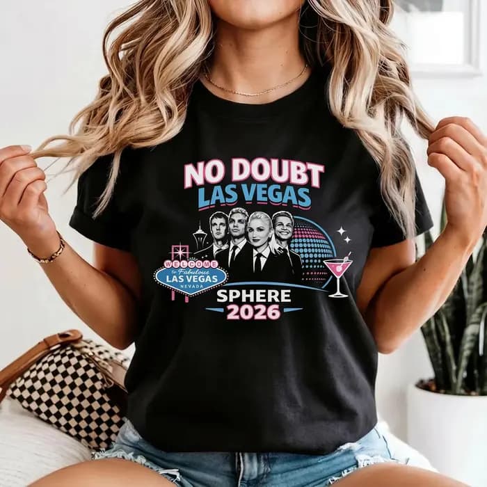 T-shirt No Doubt 2026 Las Vegas Concert pour Filles