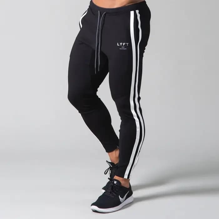 Nouveau Patchwork rayures pantalons hommes vêtements de sport droits couleur unie pantalons de survê