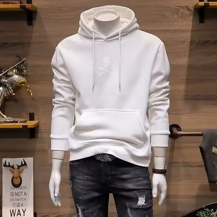 Sweat à capuche sports de rue dessin animé fer perceuse motif