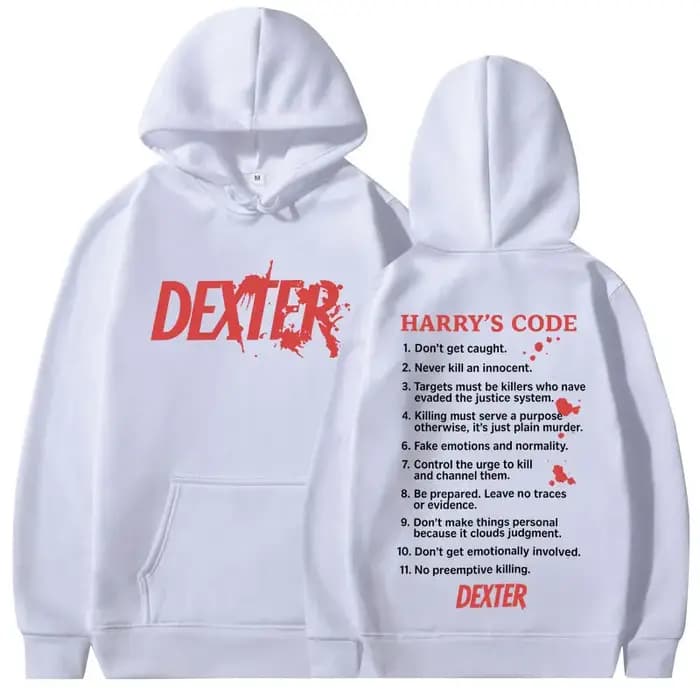 TV Play Dexter Morgan Harry's Code sweat à capuche pour homme femmes décontracté surdimensionné sweats mode Vintage
