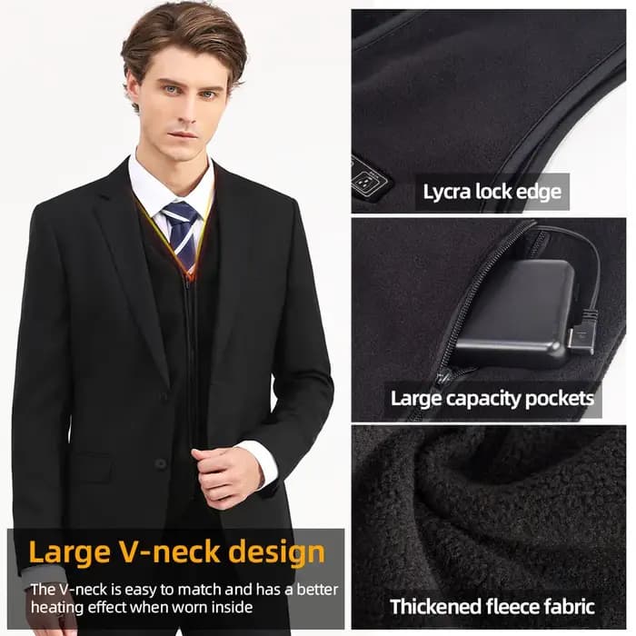 Gilet chauffant 10 zones pour hommes et femmes