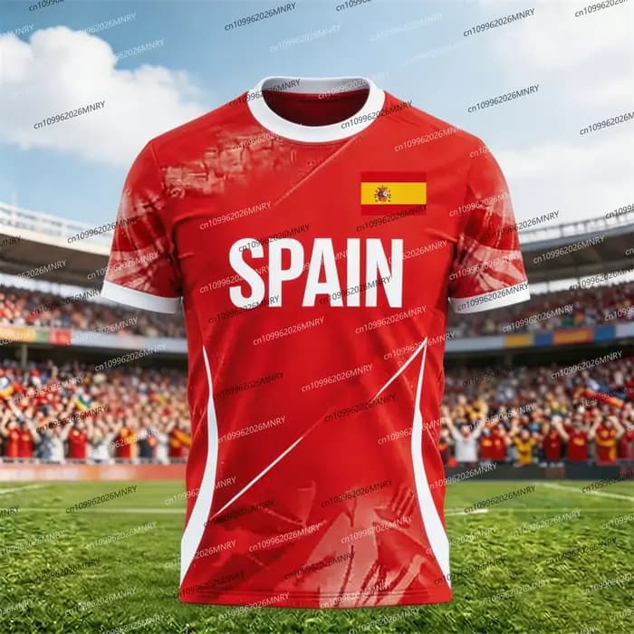 T-shirt avec emblème du drapeau espagnol 2026