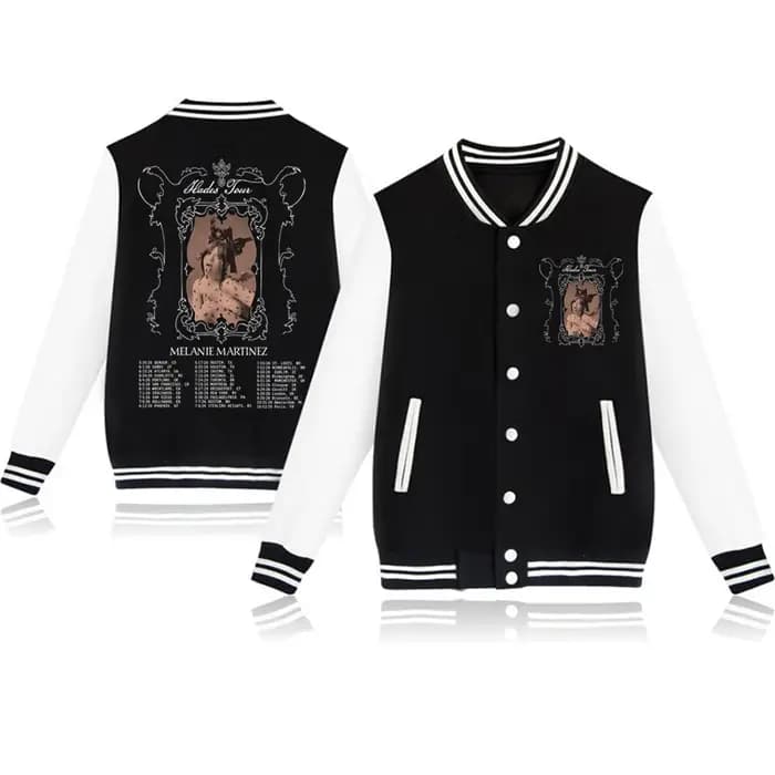 Melanie-Martinez Hades Tour Baseball Uniform Hoodie Jacket Harajuku Sweat-shirt à manches longues Cadeau pour les fans