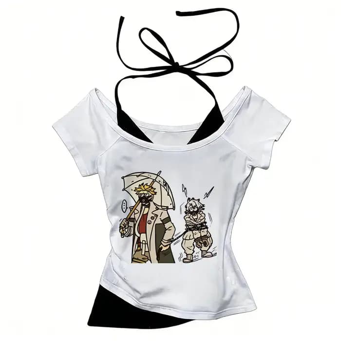 Gachiakuta t-shirt streetwear esthétique pour femme, haut graphique classique pour femme, style grun