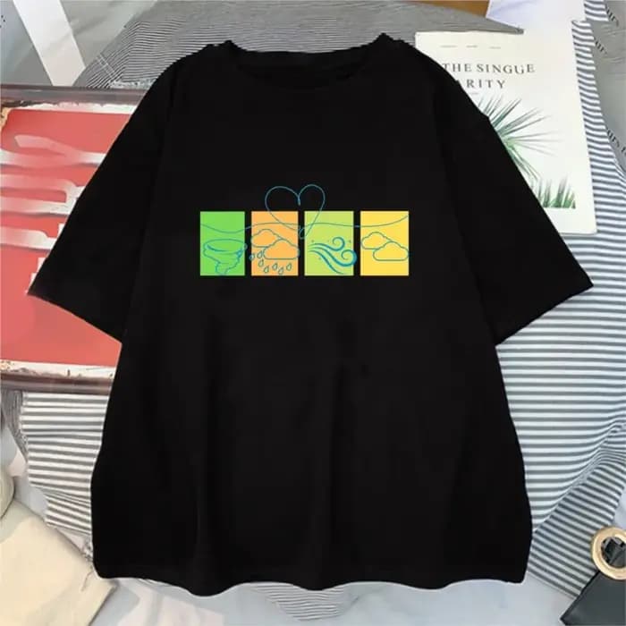 T-shirt à manches courtes Love in The Air pour hommes et femmes