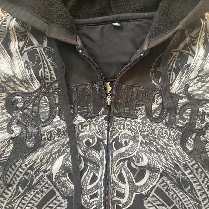Sweat à capuche noir Super Skull Aviation pour hommes