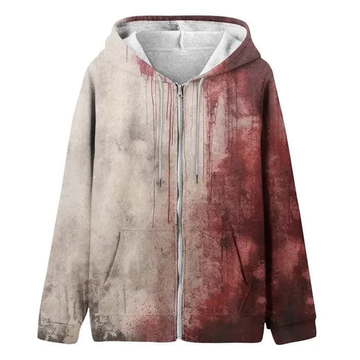 Sweat à capuche zippé à manches longues pour hommes et femmes