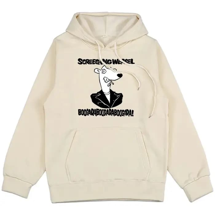 Sweats à capuche unisexes à la mode, bande de belette hurlante, impression graphique de dessin animé drôle PVD, streetwear hip hop masculin, vêtements à capuche
